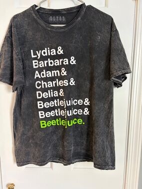 Beetlejuice Graphic Tee with Bold Name Print